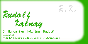 rudolf kalnay business card